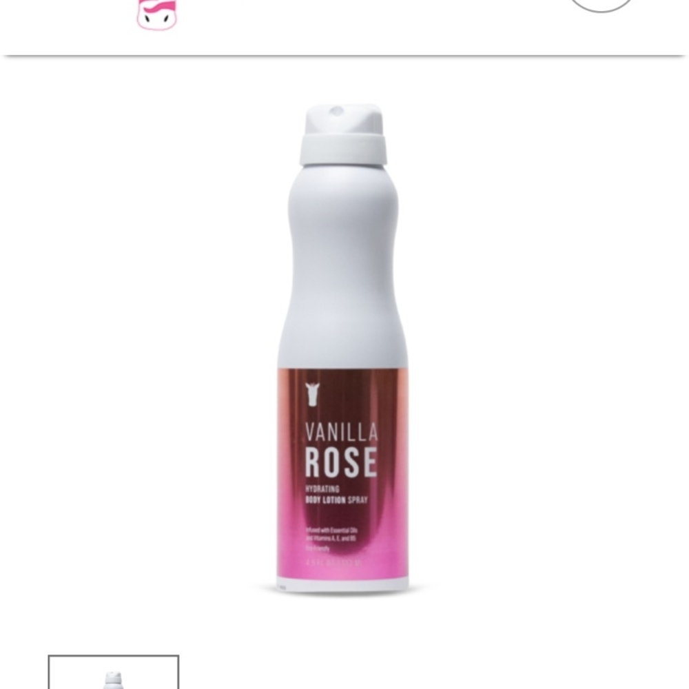 Pink Zebra Vanilla Rose Hydrating Body Lotion Spray - White and Pink